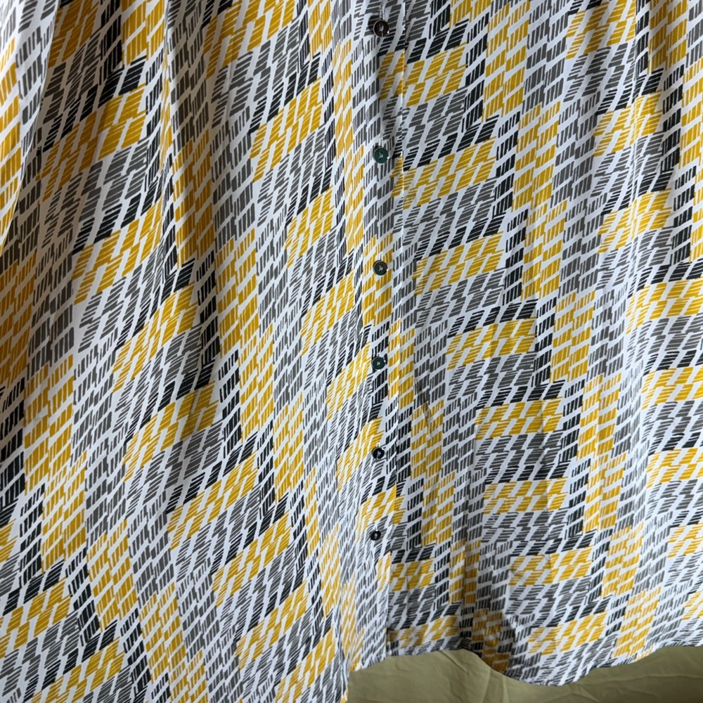 Alfani Woman Stylish Yellow and Gray Patterned Dress - Picture 2 of 5